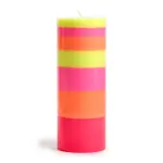 NTG Stumpenkerze "Funky Day" neon pink, orange,...