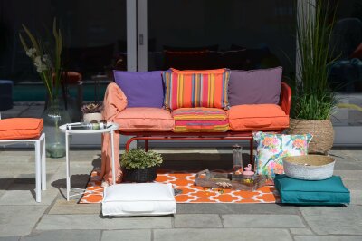 H.O.C.K. Classic Uni Outdoor Matratzenkissen 50x50x10cm orange