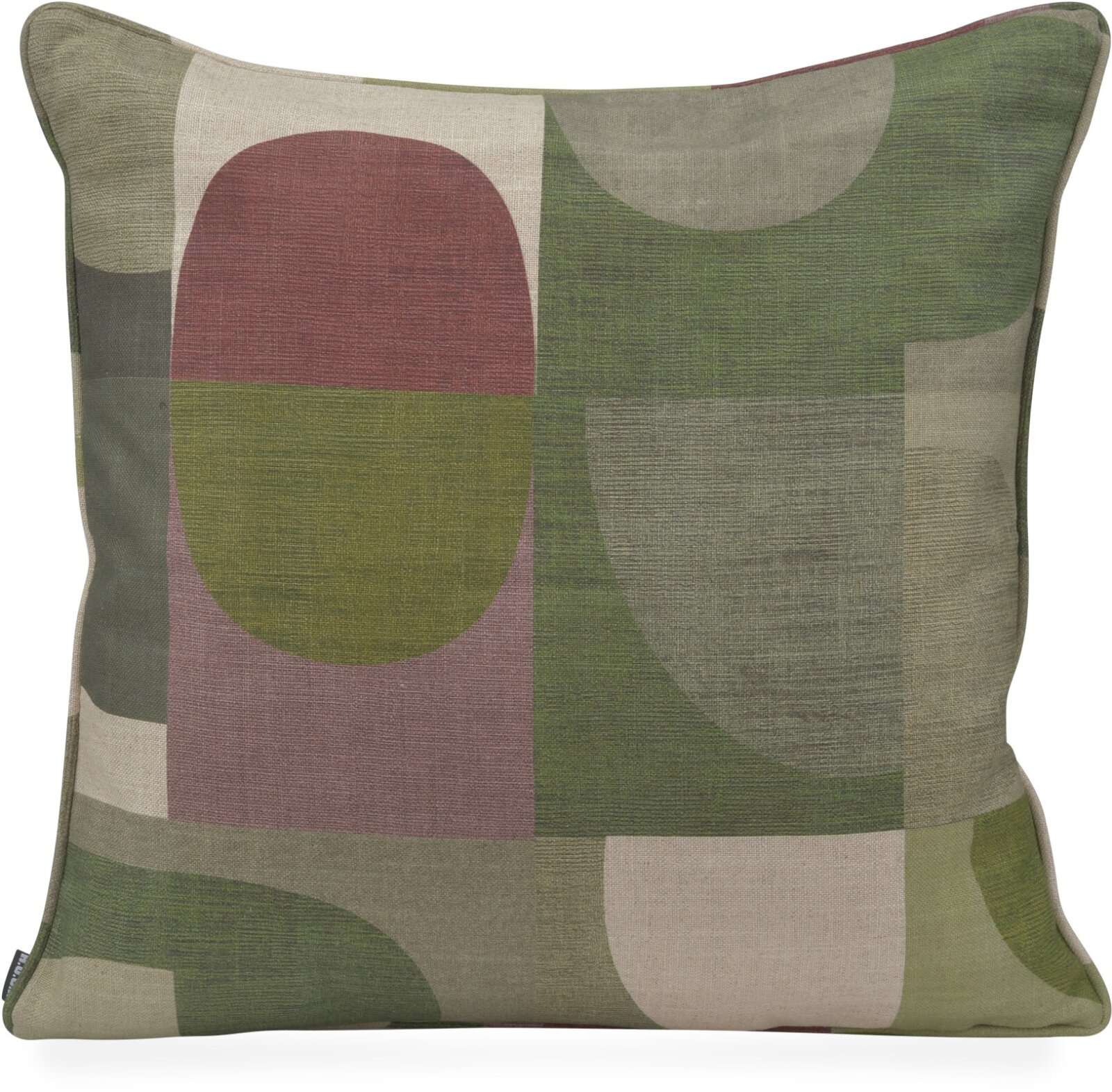 H.O.C.K. Hoppers Rückenkissen 60x60cm mit Keder - Olive Grün | Retro-Muster