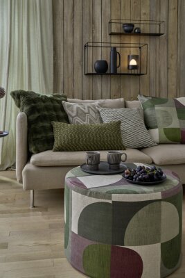 H.O.C.K. Hoppers Hocker rund Pouf ø60x40cm - Olive...