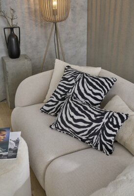 H.O.C.K. Zari Kissen 50x50cm mit Keder - Schwarz...