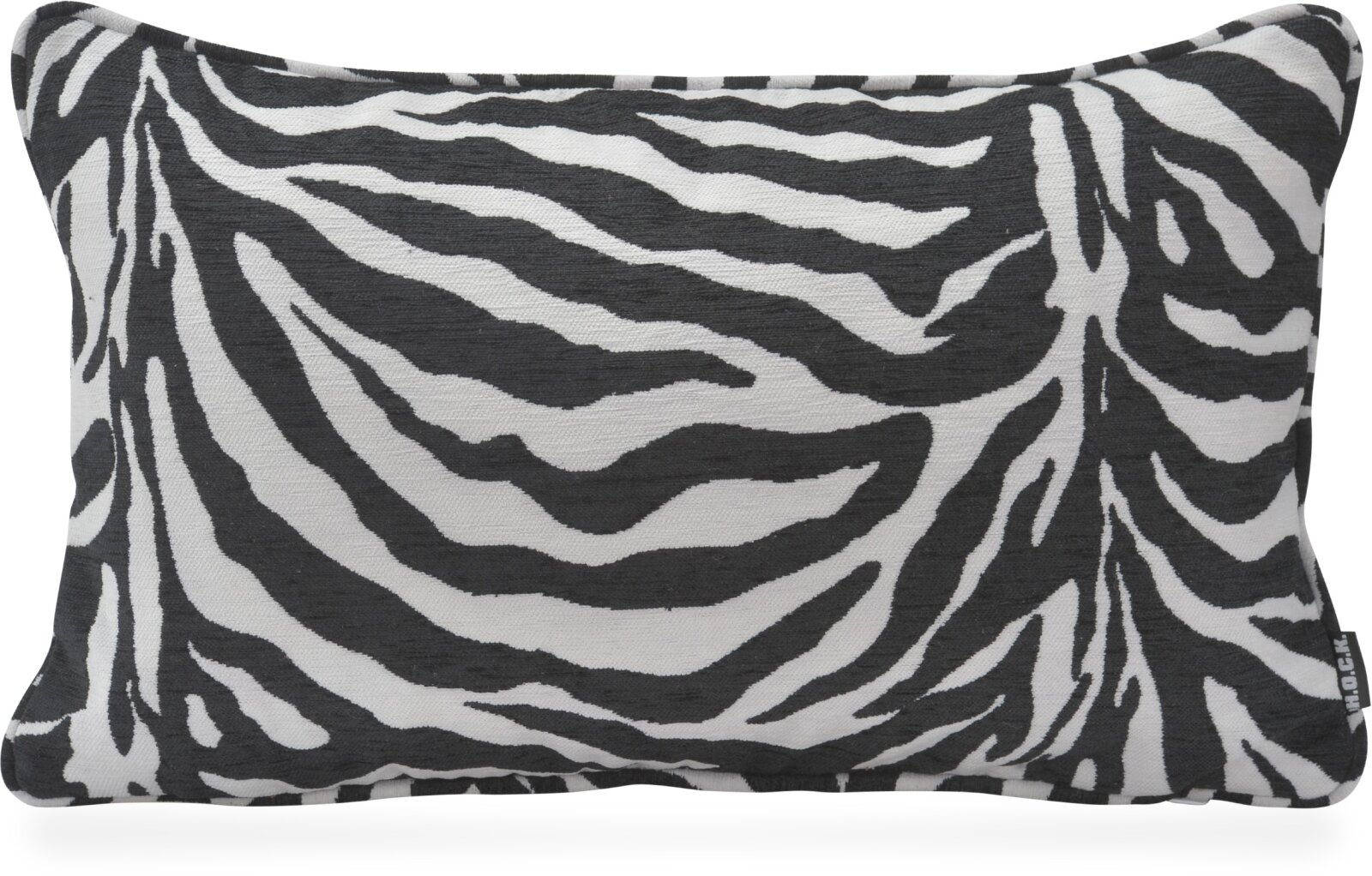 H.O.C.K. Zari Kissen 50x30cm mit Keder - Schwarz Weiß Zebra Muster