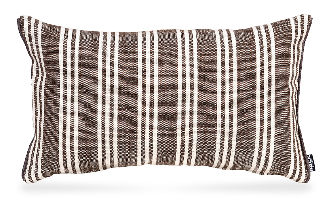 H.O.C.K. Capirinha Kissen 50x30cm braun | Streifen Dekokissen
