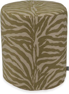 H.O.C.K. Zari Hocker Pouf ø40x45cm rund - Olive...