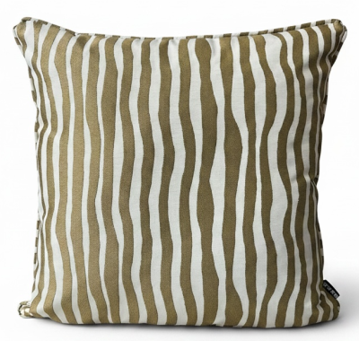 H.O.C.K. Riazza Kissen 50x50cm mit Keder - Lime Citronella Streifenmuster Wellenstreifen