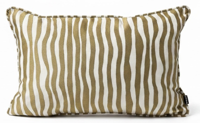 H.O.C.K. Riazza Kissen 60x40cm mit Keder - Lime Citronella Streifenmuster Wellenstreifen