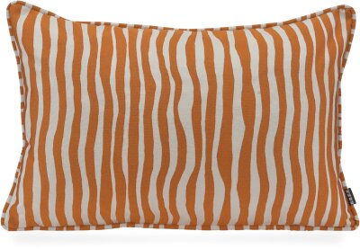 H.O.C.K. Riazza Kissen 60x40cm mit Keder - Orange Terra Streifenmuster Wellenstreifen