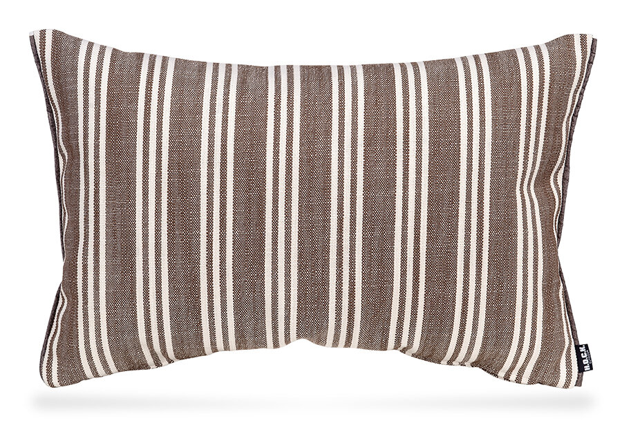 H.O.C.K. Capirinha Kissen 60x40cm braun | Streifen Dekokissen