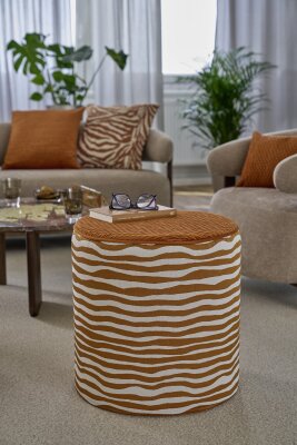 H.O.C.K. Riazza Hocker rund Pouf ø45x45cm mit...