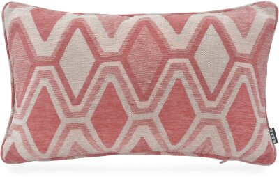 H.O.C.K. Beverly Dekokissen 50x30cm mit Keder - Powder Rosa mit Rautenmuster
