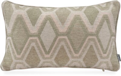 H.O.C.K. Beverly Dekokissen 50x30cm mit Keder - Salbei Mint mit Rautenmuster