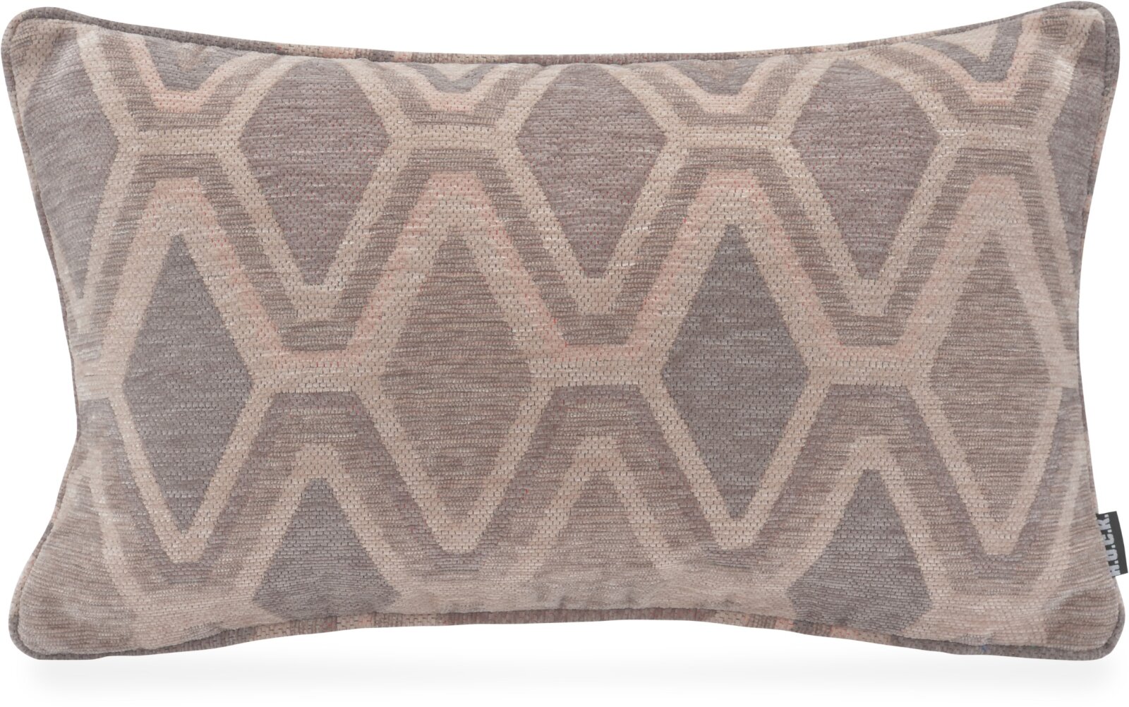 H.O.C.K. Beverly Dekokissen 50x30cm mit Keder - Hellgrau mit Rautenmuster
