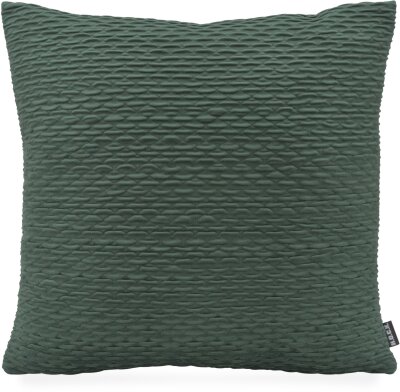H.O.C.K. Liya Dekokissen 45x45cm - Flaschengrün strukturierter Samt
