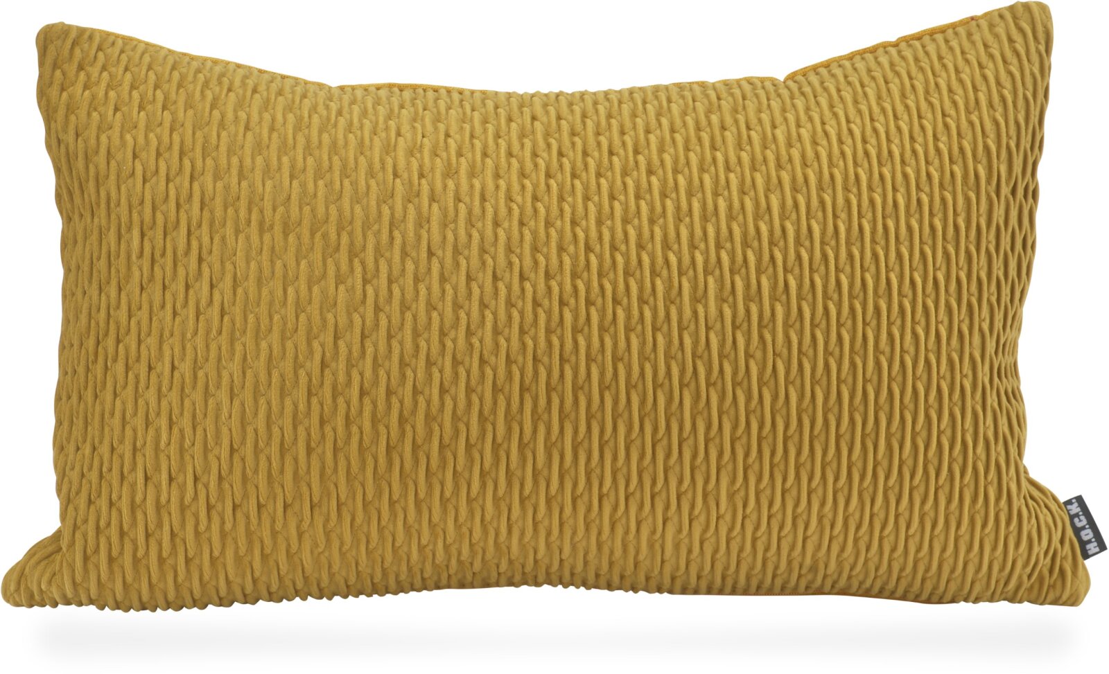H.O.C.K. Liya Dekokissen 50x30cm - Lime Citronella strukturierter Samt
