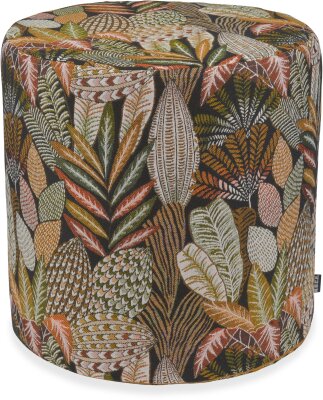 H.O.C.K. Aurelie Noir Hocker rund Pouf Ø45x45cm -...