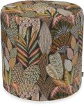 H.O.C.K. Aurelie Noir Hocker rund Pouf Ø45x45cm -...
