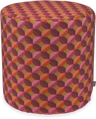 H.O.C.K. Paoletta Hocker rund Pouf Ø45x45cm - Rosa...