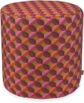 H.O.C.K. Paoletta Hocker rund Pouf Ø45x45cm - Rosa...