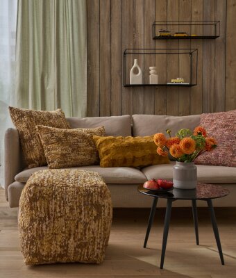 H.O.C.K. Passione Dekokissen 70x40cm - Powder Rosa | Strukturierter Jacquardstoff