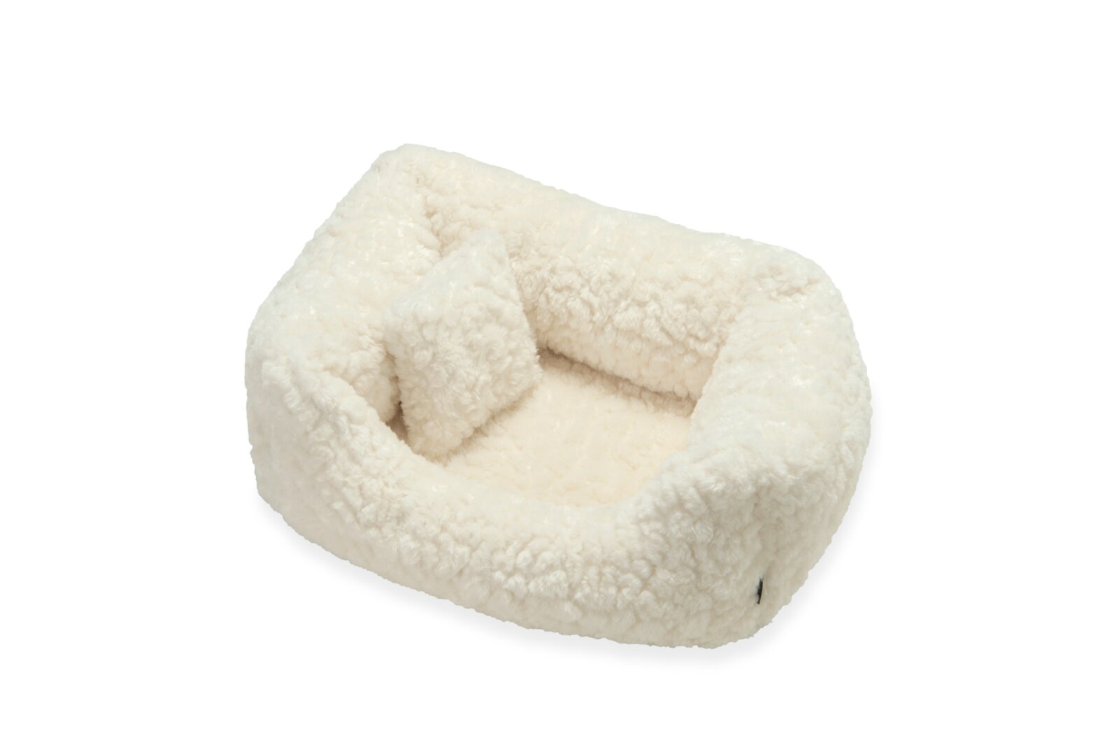 H.O.C.K. Hundebett FRIDA Größe S ca. 50 x 35 x 23 cm - Mellow Ecru Teddyplüsch