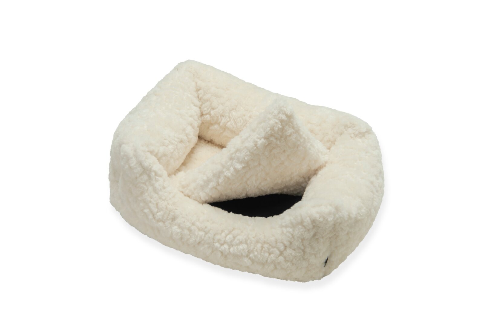 H.O.C.K. Hundebett FRIDA Größe S ca. 50 x 35 x 23 cm - Mellow Ecru Teddyplüsch