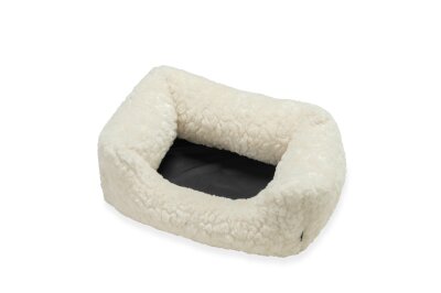 H.O.C.K. Hundebett FRIDA Größe S ca. 50 x 35 x 23 cm - Mellow Ecru Teddyplüsch
