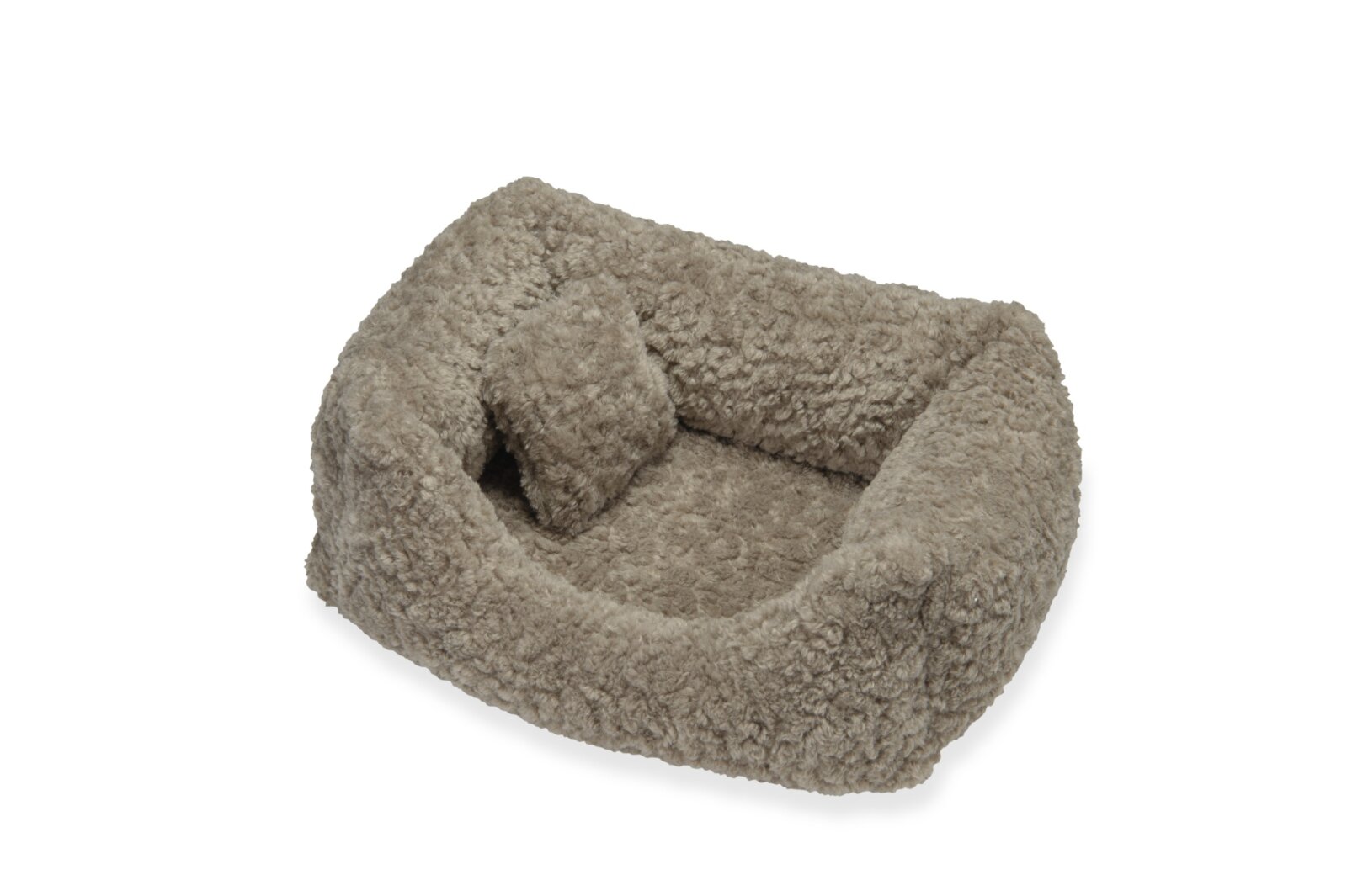 H.O.C.K. Hundebett FRIDA Größe S ca. 50 x 35 x 23 cm - Mellow Taupe Teddyplüsch