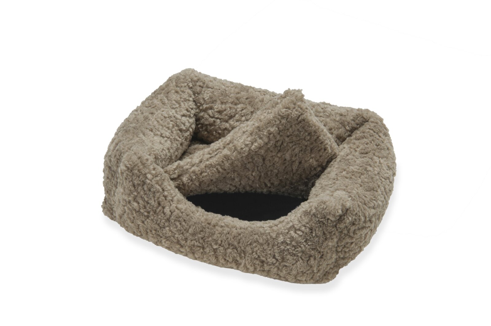H.O.C.K. Hundebett FRIDA Größe S ca. 50 x 35 x 23 cm - Mellow Taupe Teddyplüsch