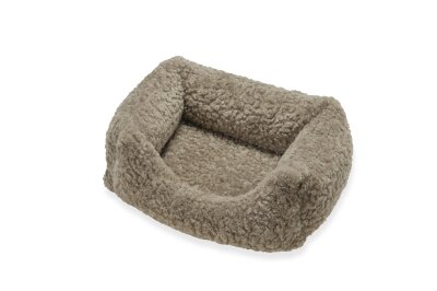 H.O.C.K. Hundebett FRIDA Größe S ca. 50 x 35 x 23 cm - Mellow Taupe Teddyplüsch