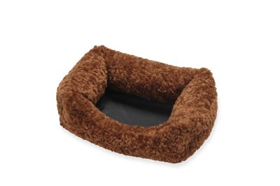 H.O.C.K. Hundebett FRIDA Größe S ca. 50 x 35 x 23 cm - Mellow Terra Rost Teddyplüsch