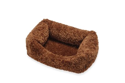 H.O.C.K. Hundebett FRIDA Größe S ca. 50 x 35 x 23 cm - Mellow Terra Rost Teddyplüsch