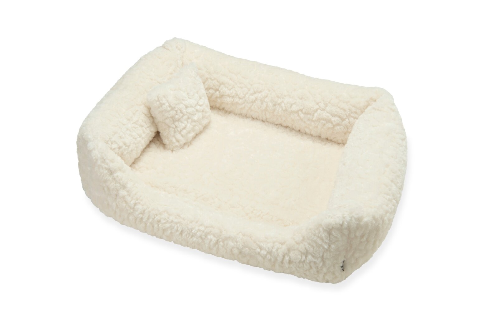 H.O.C.K. Hundebett FRIDA Größe M ca. 70 x 50 x 23 cm - Mellow Ecru Teddyplüsch