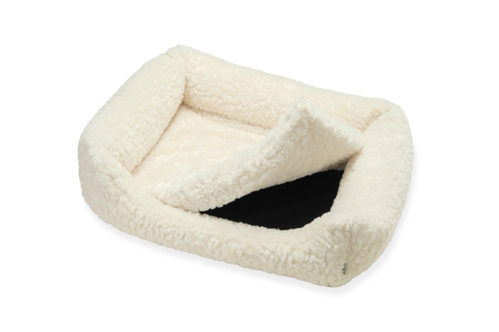 H.O.C.K. Hundebett FRIDA Größe M ca. 70 x 50 x 23 cm - Mellow Ecru Teddyplüsch