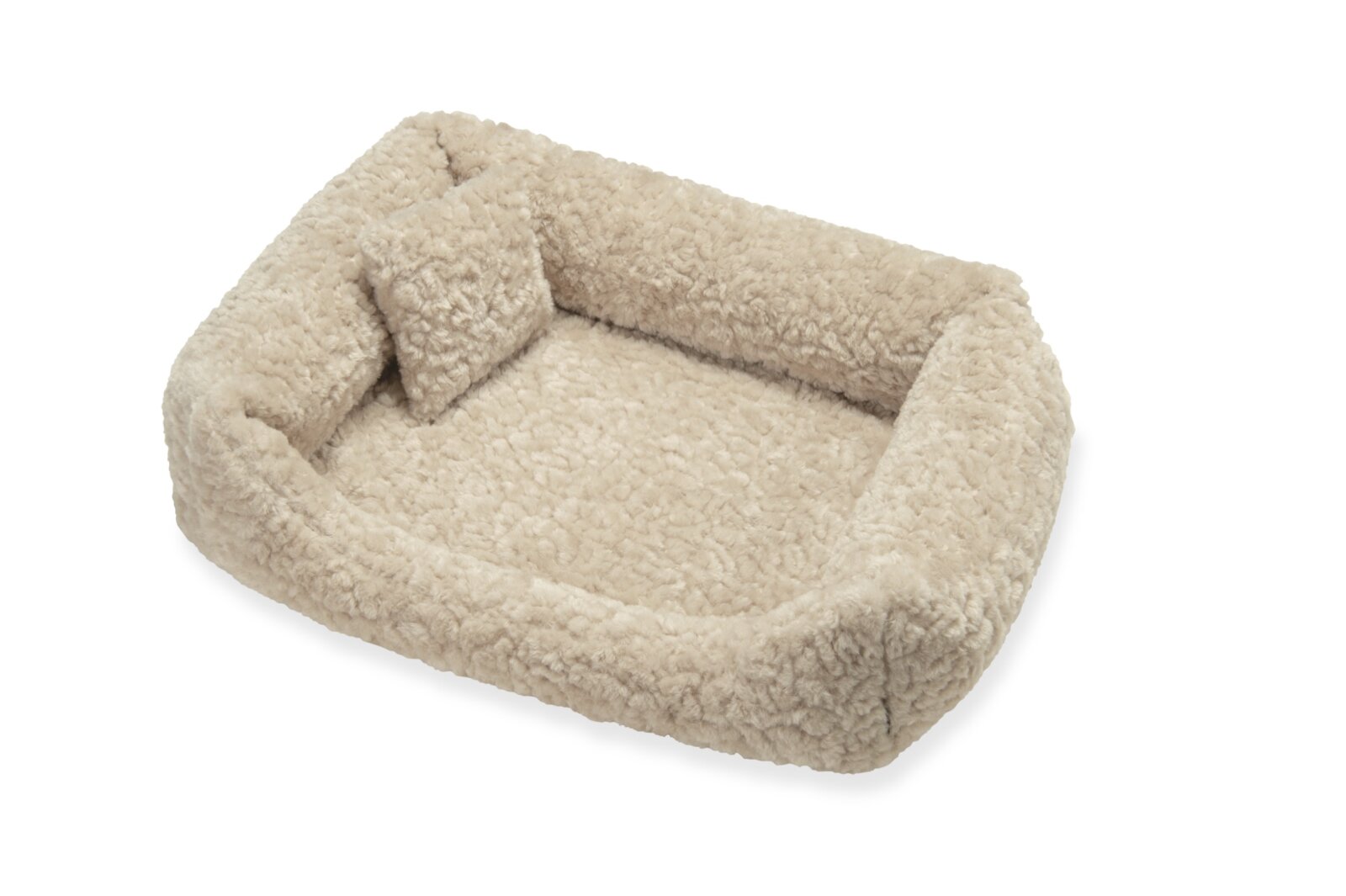 H.O.C.K. Hundebett FRIDA Größe M ca. 70 x 50 x 23 cm - Mellow Beige Teddyplüsch