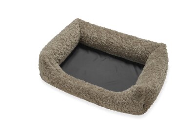 H.O.C.K. Hundebett FRIDA Größe M ca. 70 x 50 x 23 cm - Mellow Taupe Teddyplüsch