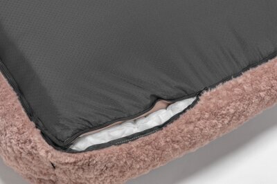 H.O.C.K. Hundebett FRIDA Größe M ca. 70 x 50 x 23 cm - Mellow Rosa Teddyplüsch
