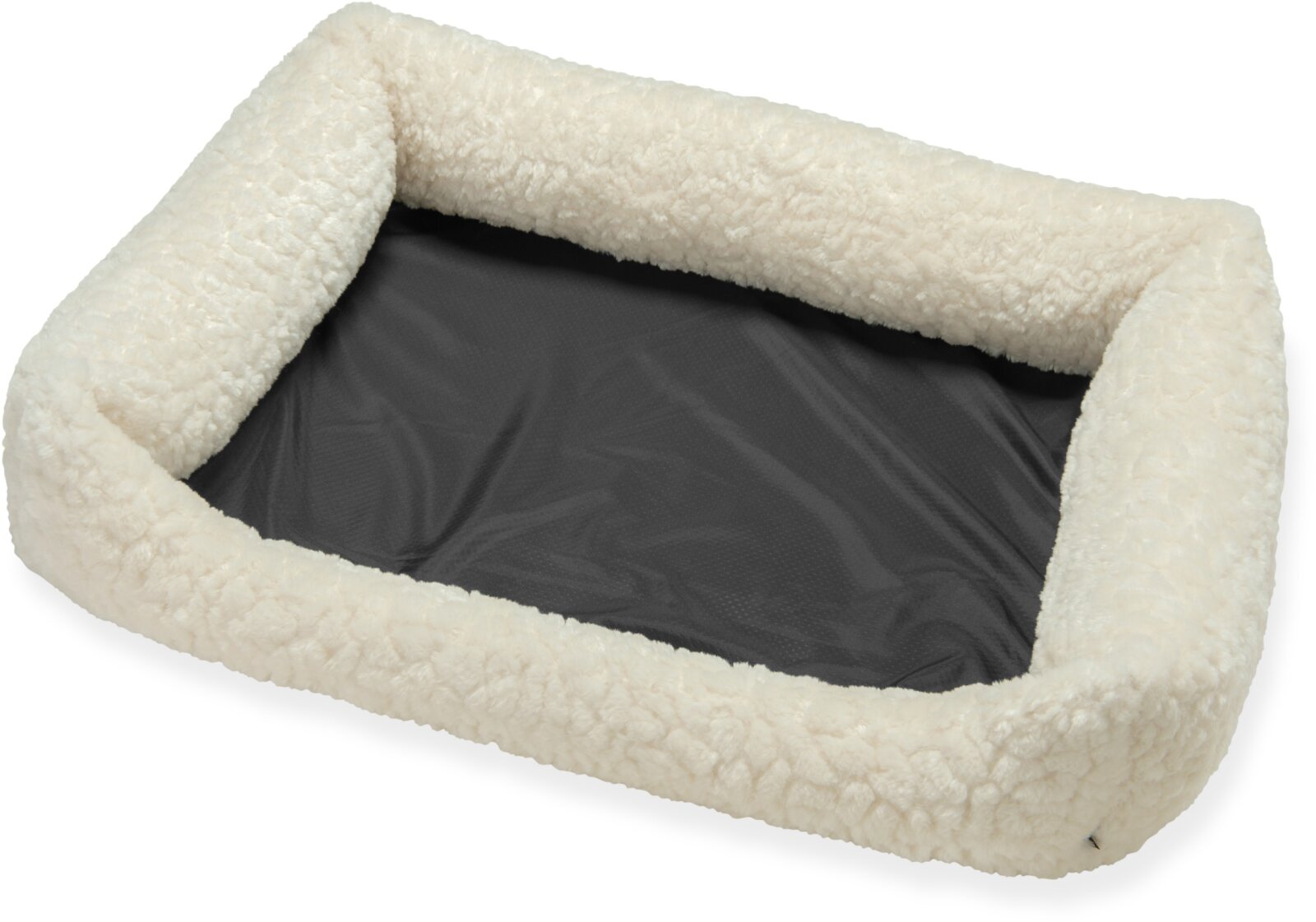 H.O.C.K. Hundebett FRIDA Größe L ca. 90 x 65 x 23 cm - Mellow Ecru Teddyplüsch