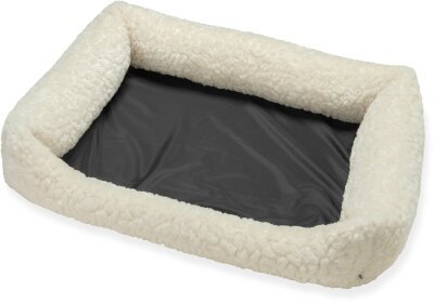 H.O.C.K. Hundebett FRIDA Größe L ca. 90 x 65 x 23 cm - Mellow Ecru Teddyplüsch