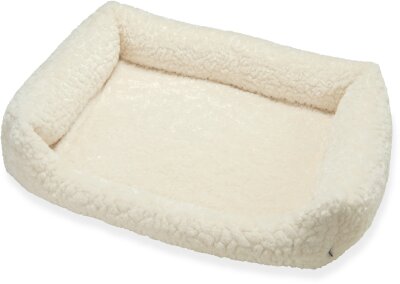 H.O.C.K. Hundebett FRIDA Größe L ca. 90 x 65 x 23 cm - Mellow Ecru Teddyplüsch