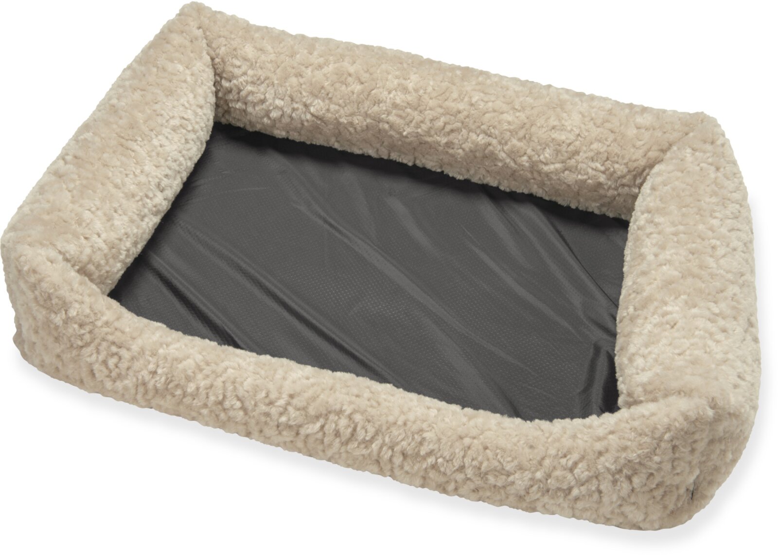 H.O.C.K. Hundebett FRIDA Größe L ca. 90 x 65 x 23 cm - Mellow Beige Teddyplüsch