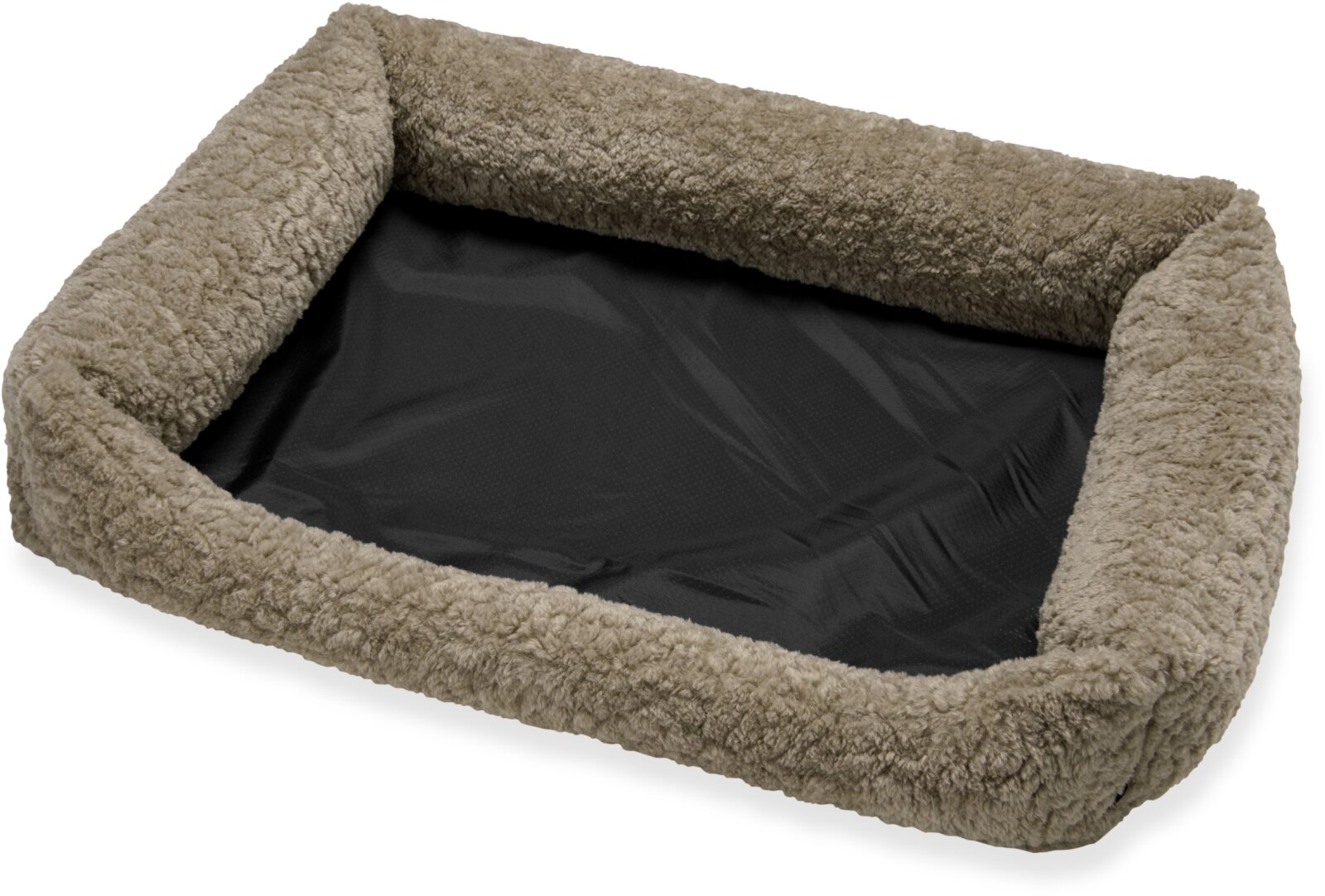 H.O.C.K. Hundebett FRIDA Größe L ca. 90 x 65 x 23 cm - Mellow Taupe Teddyplüsch