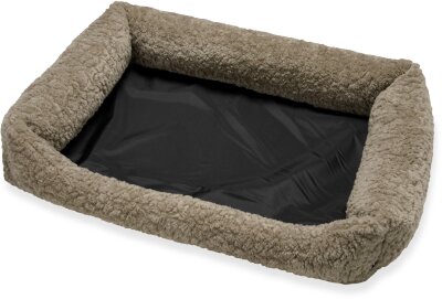 H.O.C.K. Hundebett FRIDA Größe L ca. 90 x 65 x 23 cm - Mellow Taupe Teddyplüsch
