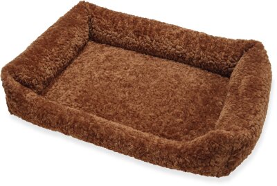 H.O.C.K. Hundebett FRIDA Größe L ca. 90 x 65 x 23 cm - Mellow Rost Terra Teddyplüsch
