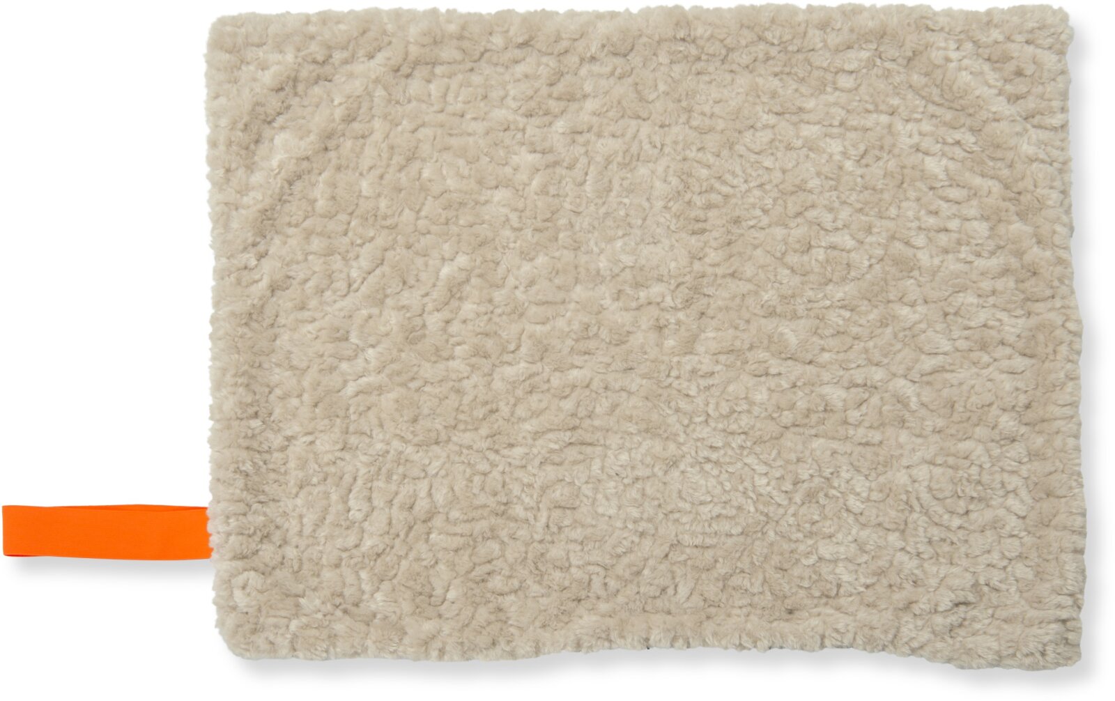 H.O.C.K. Hundedecke FRITZ S ca. 80x70cm mit Neonband - Schwarz Taupe Leomuster | Beige Teddyplüsch | Wildlife Mellow