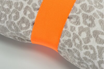 H.O.C.K. Hundedecke FRITZ M ca. 140x80cm mit Neonband - Beige Taupe Leomuster | Ecru Teddyplüsch | Wildlife Mellow