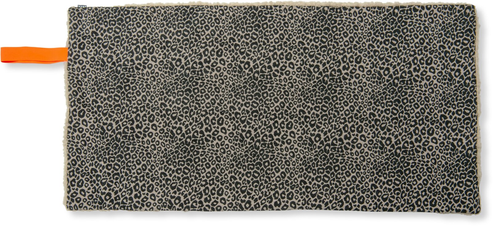 H.O.C.K. Hundedecke FRITZ M ca. 140x80cm mit Neonband - Schwarz Taupe Leomuster | Beige Teddyplüsch