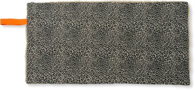 H.O.C.K. Hundedecke FRITZ M ca. 140x80cm mit Neonband - Schwarz Taupe Leomuster | Beige Teddyplüsch | Wildlife Mellow