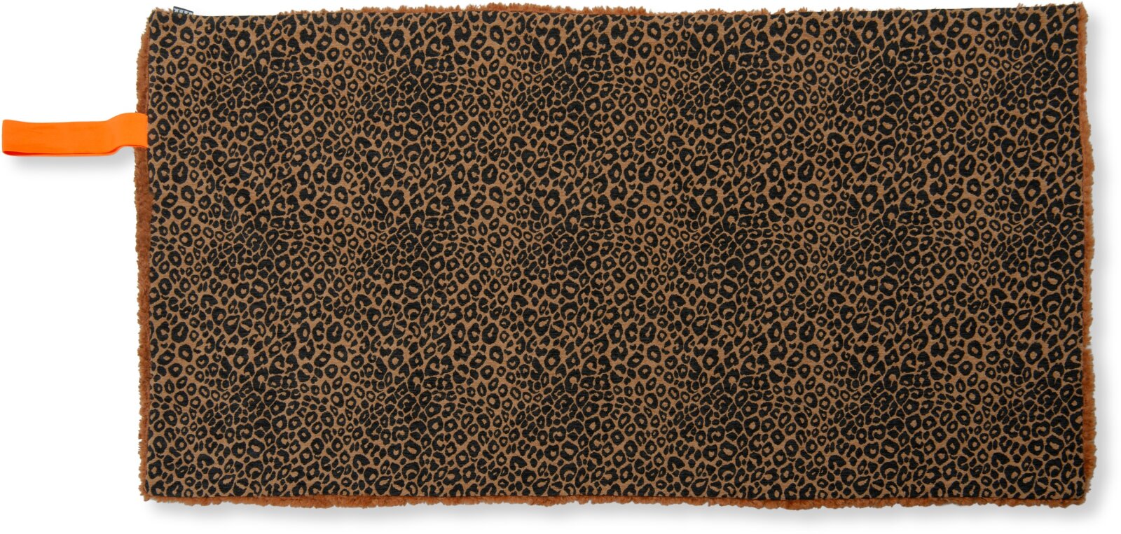 H.O.C.K. Hundedecke FRITZ M ca. 140x80cm mit Neonband - Cognac Schwarz Leomuster | Terra Teddyplüsch