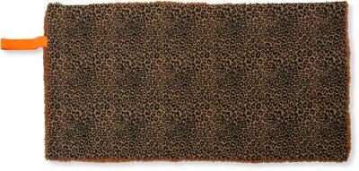 H.O.C.K. Hundedecke FRITZ M ca. 140x80cm mit Neonband - Cognac Schwarz Leomuster | Terra Teddyplüsch