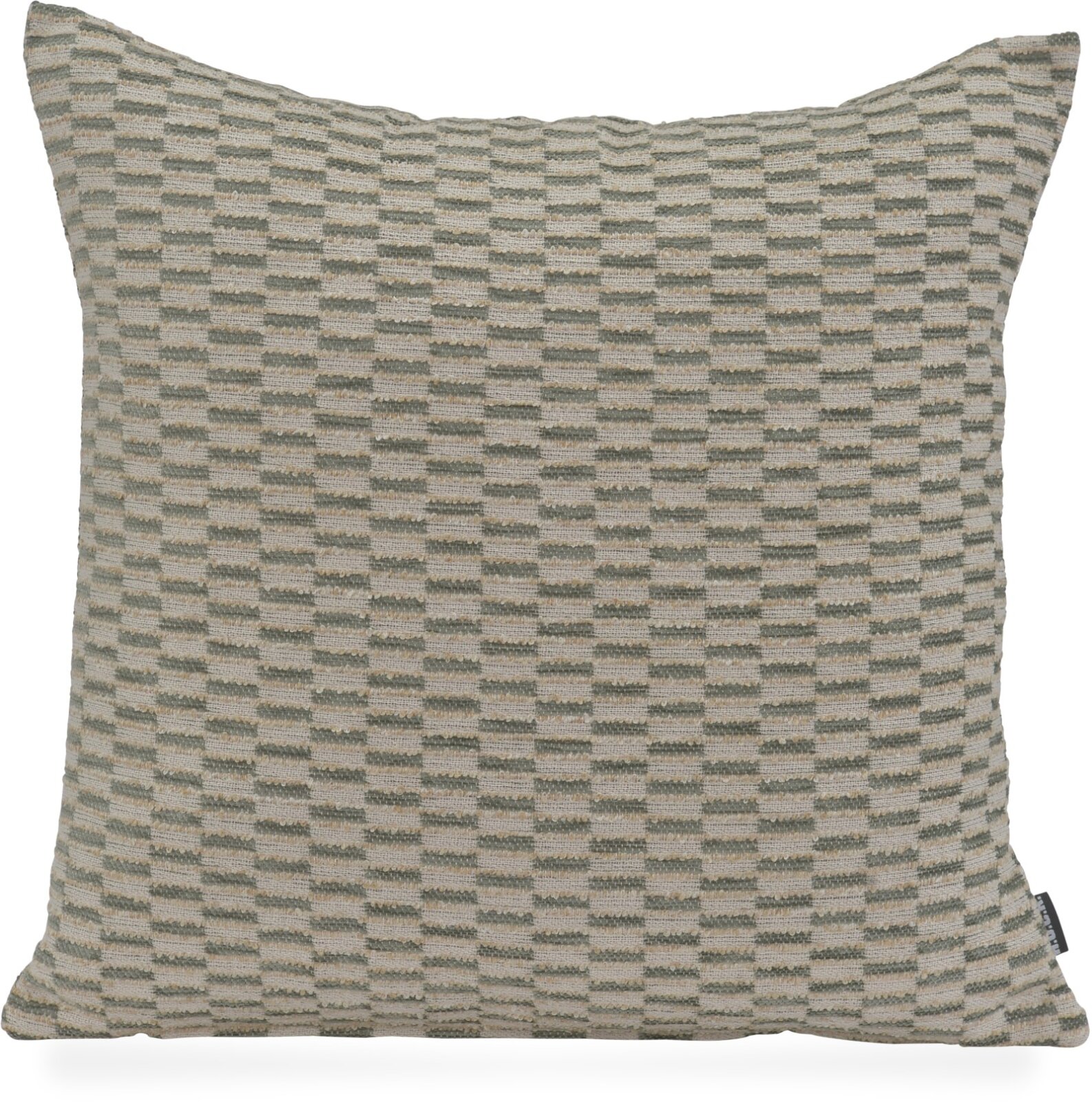 H.O.C.K. Antoine Dekokissen 45x45cm - Sage Lindgrün Creme | Karo-Webmuster